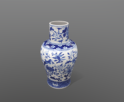 清光緒青花花鳥(niǎo)紋瓶