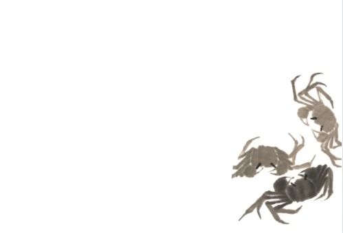 《齊白石蝦蟹圖軸》精裝筆記本