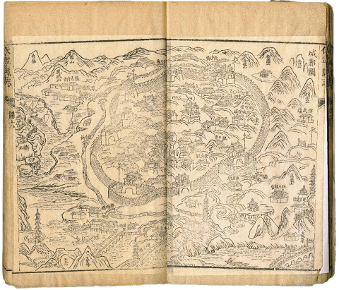 城郭圖  清《（道光）休寧縣志》